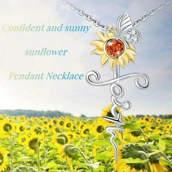 Sunflower Faith Necklace - Picture 4 of 5